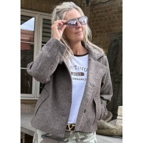Riki Re Short Jacket- Morel Melange