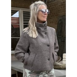 Riki Re Short Jacket- Morel Melange