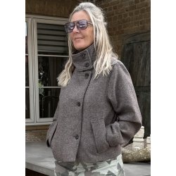 Riki Re Short Jacket- Morel Melange