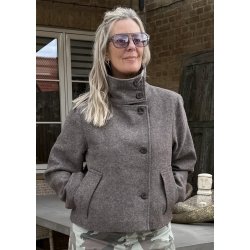 Riki Re Short Jacket- Morel Melange