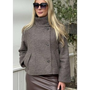 Riki Re Short Jacket- Morel Melange