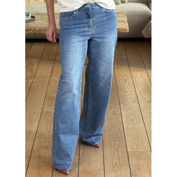 Rio Mae Wide Jeans-Light Denim Blue