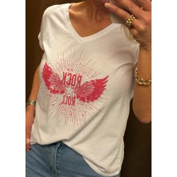 Rock &amp; Roll Tee- Fuchsia