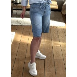 Rosie Mw Denim Long Shorts-Light bl