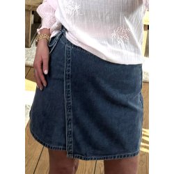 Rosie Denim Short Wrap Skirt-med.bl