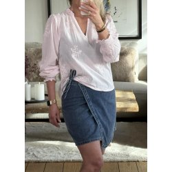 Rosie Denim Short Wrap Skirt-med.bl