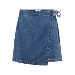 Rosie Denim Short Wrap Skirt-med.bl