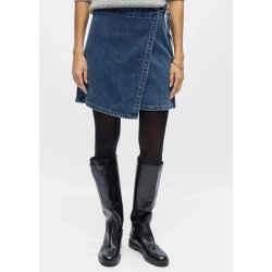 Rosie Denim Short Wrap Skirt-med.bl