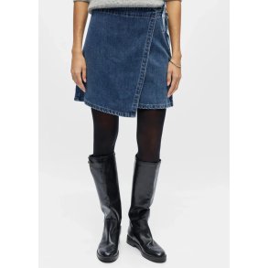 Rosie Denim Short Wrap Skirt-med.bl