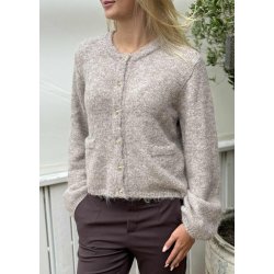 Saggia re ls Knit Cardigan- Humus melange