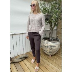 Saggia re ls Knit Cardigan- Humus melange