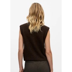 Saggia Knit Vest- Seal brown
