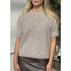 Saggia Lo s/s Knit Pullover- Humus Melange