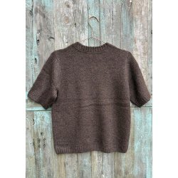 Saggia Lo s/s Knit Pullover- Seal brown