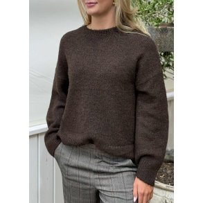 Saggia ls lo Pullover- Brown melange 