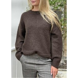 Saggia ls lo Pullover- Brown melange 