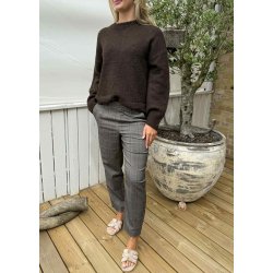 Saggia ls lo Pullover- Brown melange 