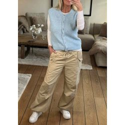 Saggia Re Knit Vest Cardigan- Sky m