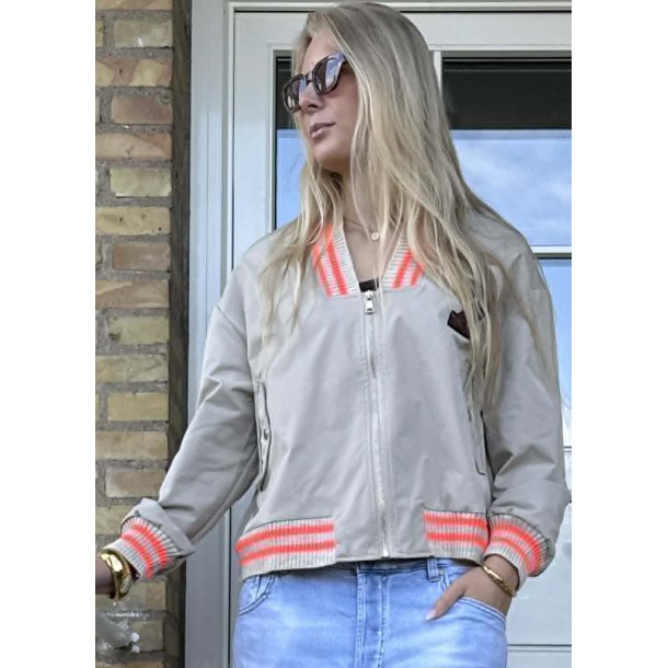 Sandy Bomber Jacket- Beige