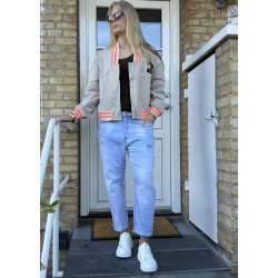 Sandy Bomber Jacket- Beige
