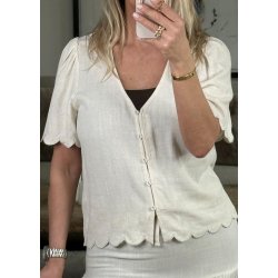 Sanne 2/4 Lo V-neck Top- Sandshell