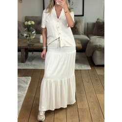 Sanne Long Layer Skirt- Sandshell