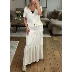 Sanne Long Layer Skirt- Sandshell