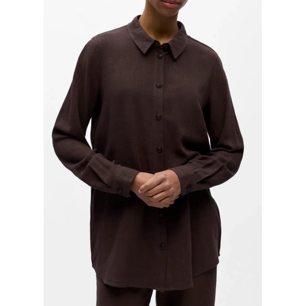 Sanne l/s Shirt- Seal brown