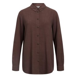 Sanne l/s Shirt- Seal brown