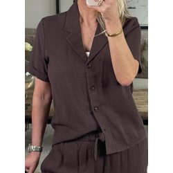 Sanne s/s Shirt- Seal Brown