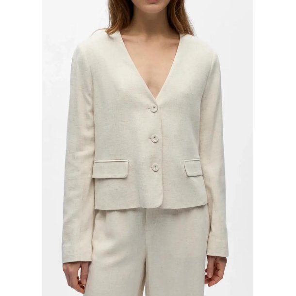 Sanne V-Neck Blazer- Sandshell