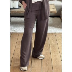 Sanne  Aline wide Pants- Seal Brown