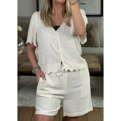 Sanne Wide Shorts- Sandshell