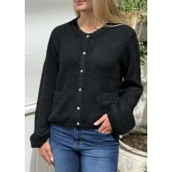 Saggia re ls Knit Cardigan- Black