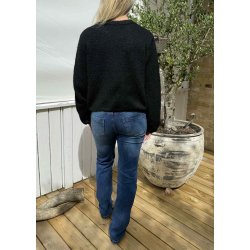 Saggia re ls Knit Cardigan- Black