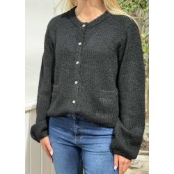Saggia re ls Knit Cardigan- Black