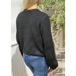 Saggia re ls Knit Cardigan- Black
