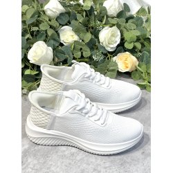 Slip-on Elastisk Sneakers-White