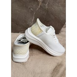Slip-on Elastisk Sneakers-White