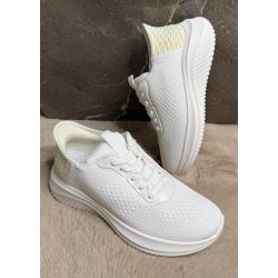 Slip-on Elastisk Sneakers-White