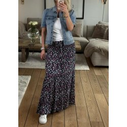Small Flower Skirt Dress- Marine