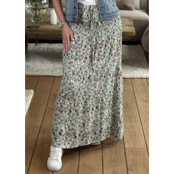 Small Flower Skirt Dress- Mint Green