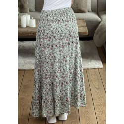 Small Flower Skirt Dress- Mint Green