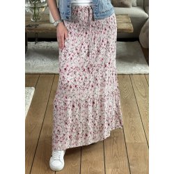 Small Flower Skirt Dress-  Rose