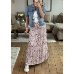 Small Flower Skirt Dress-  Rose