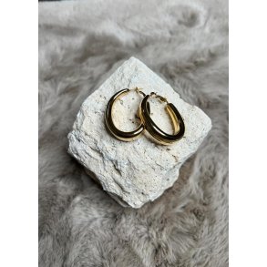 Small Golden Hoop 40x30mm- Gold
