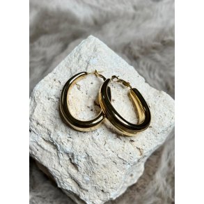 Golden Hoop 50x40mm- Gold