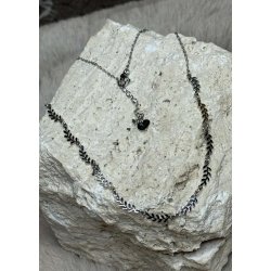 Small Leaf Necklace- Silver