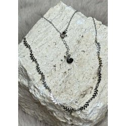Small Leaf Necklace- Silver