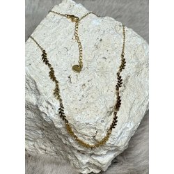 Small Leaf Necklace- Gold